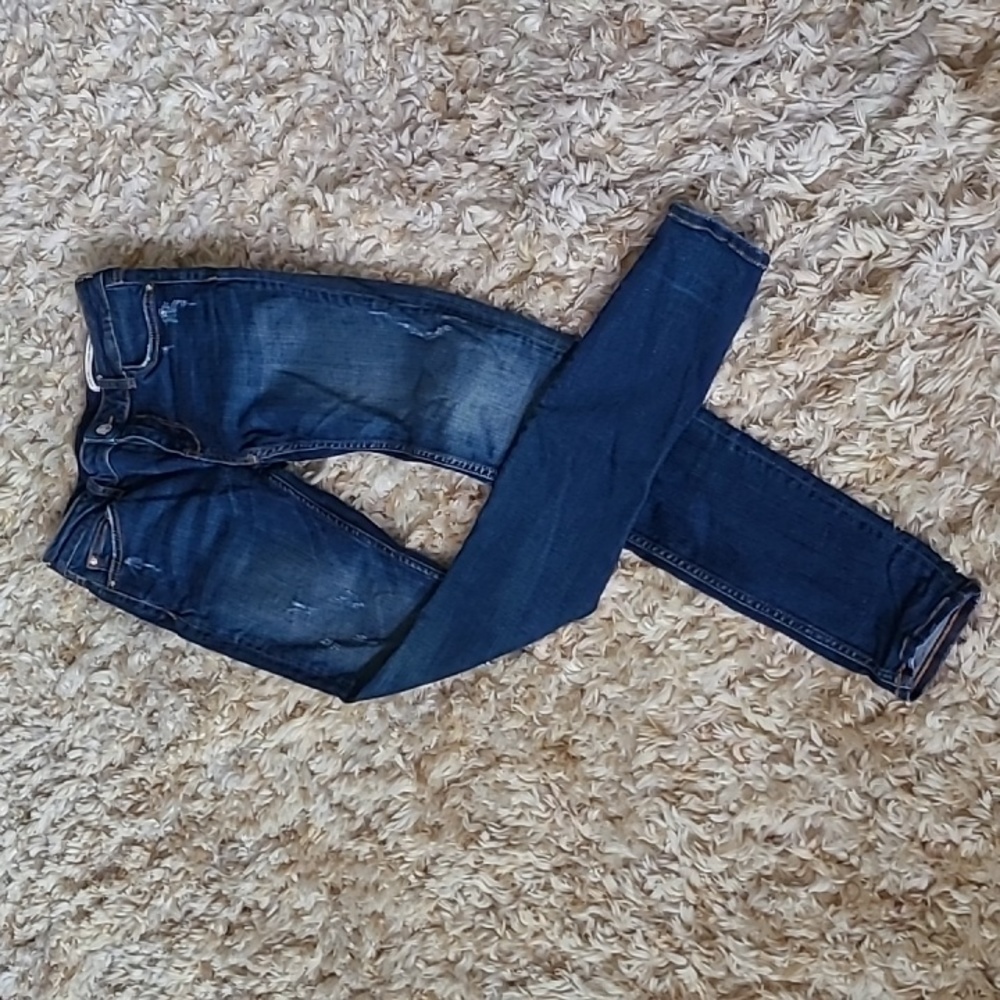 ZARA WOMAN medium rise slim fit blue jeans